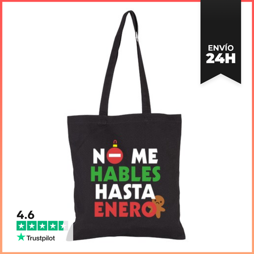 Bolsa De Tela NO ME HABLES HASTA ENERO. NAVIDAD. LaTostadora - latostadora.com - Modalova