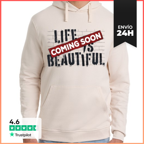 Sudadera Unisex Con Capucha Life Is Beautiful... LaTostadora - latostadora.com - Modalova