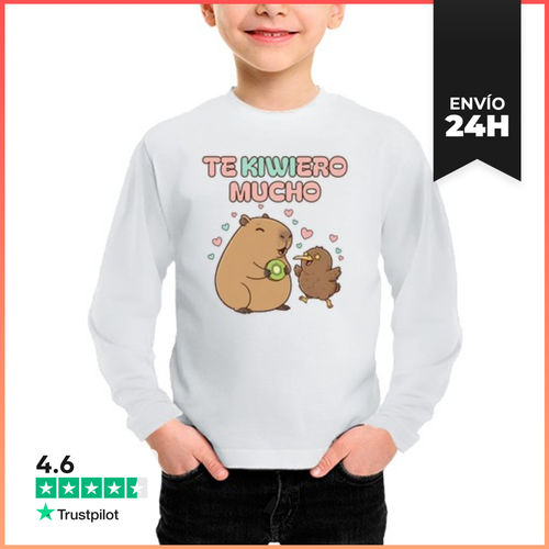 Camiseta Manga Larga Para Niños Te Quiero Mucho Kiwi Te - latostadora.com - Modalova