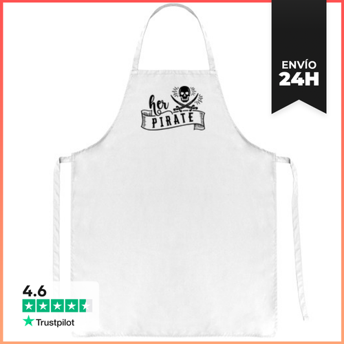 Delantal HER PIRATE CALAVERA ESPADAS LaTostadora - latostadora.com - Modalova