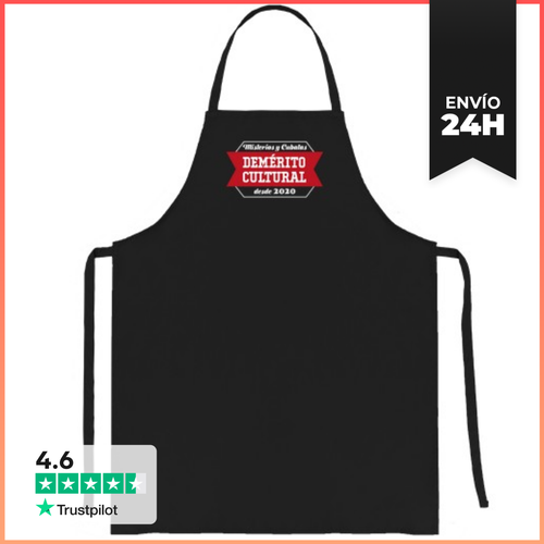 Delantal Demérito Cultural Negro LaTostadora - latostadora.com - Modalova