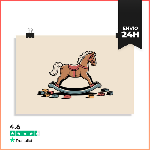 Póster Horizontal Caballito De Madera LaTostadora - latostadora.com - Modalova
