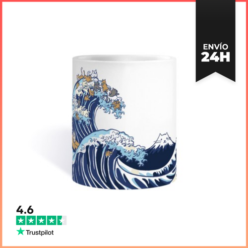 Taza Gatos Graciosos Jugando Olas Grandes LaTostadora - latostadora.com - Modalova