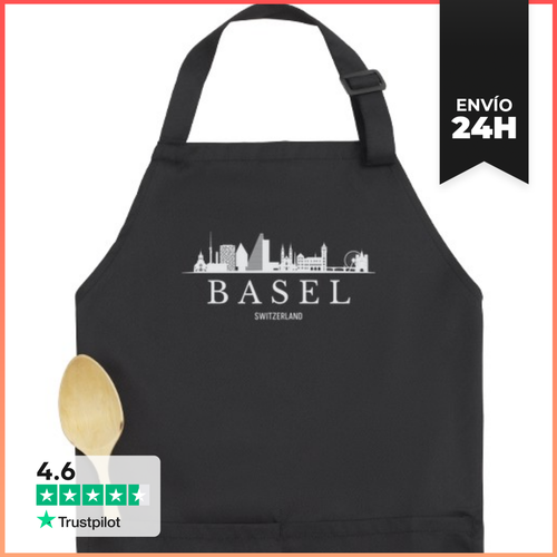 Delantal Premium Con Bolsillo Horizonte De Basilea, Basilea Suiza - latostadora.com - Modalova