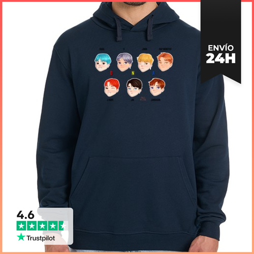 Sudadera Unisex Con Capucha BTS DNA Love Yourself Her Chibi - latostadora.com - Modalova