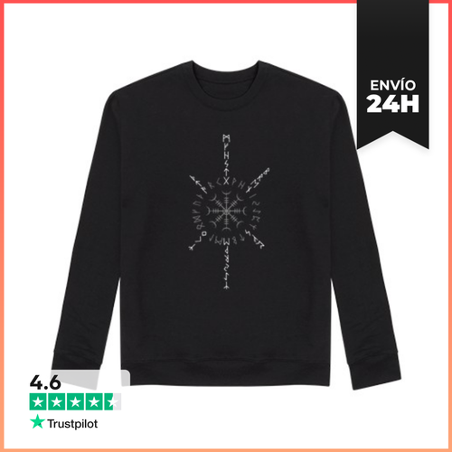 Sudadera Unisex Aegishjalmur Futhark Runas Yelmo De Aso - latostadora.com - Modalova