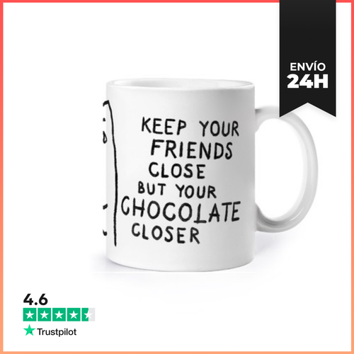 Taza Mantener A Los Amigos Cerca, Chocolate Más Cerca - latostadora.com - Modalova