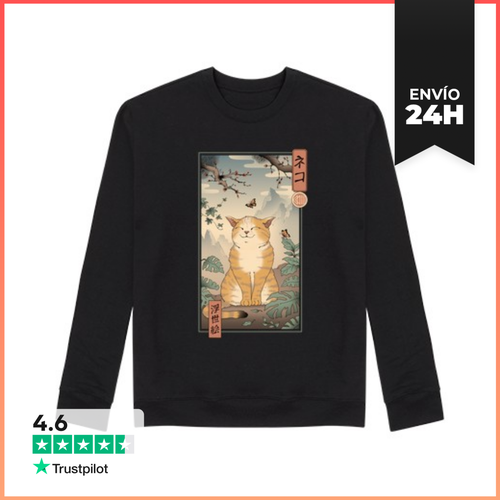 Sudadera Unisex Gato Edo LaTostadora - latostadora.com - Modalova
