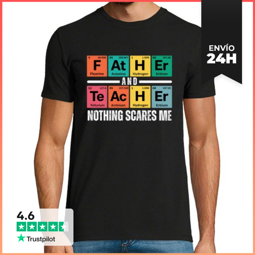 Camiseta Hombre Clásica Padre Y Profesor Nada Me Asusta - latostadora.com - Modalova