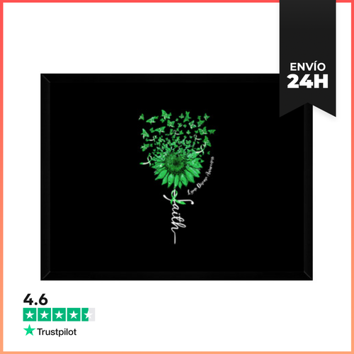 Cuadro Con Marco Horizontal Fe Girasol Mariposa Enfermedad De - latostadora.com - Modalova