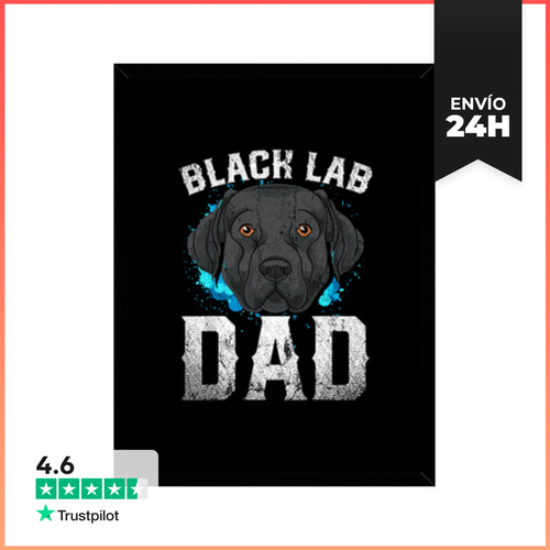 Cuadro Con Marco Vertical Dueño De Perro Día Del Padre Labrador - latostadora.com - Modalova
