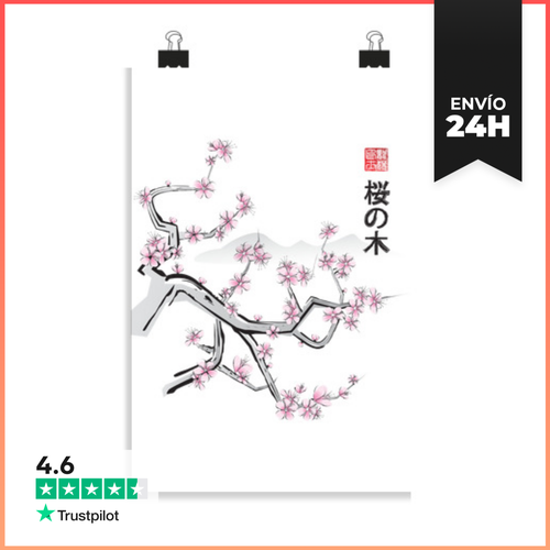 Póster Vertical Cherry Sumi 2 LaTostadora - latostadora.com - Modalova