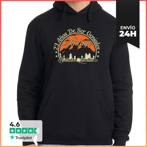 Sudadera Unisex Con Capucha 23 Años De Ser Genial Vintage 2003 - latostadora.com - Modalova