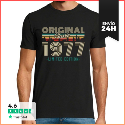 Camiseta Hombre Clásica 50 Años 1977 Vintage Regalo Cumpleaños - latostadora.com - Modalova