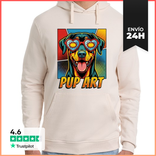 Sudadera Unisex Con Capucha Perro Doberman Pinscher Retro Pop Art - latostadora.com - Modalova