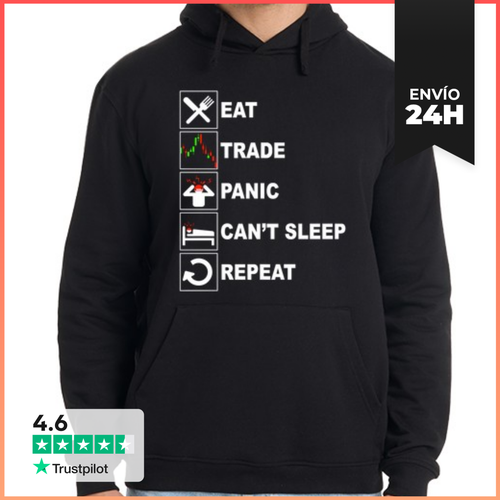 Sudadera Unisex Con Capucha Comer Dormir Comerciar Repetir - latostadora.com - Modalova