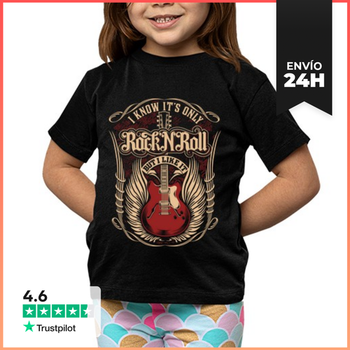 Camiseta Clásica Para Niños I Know Its Only Rock N Roll - latostadora.com - Modalova