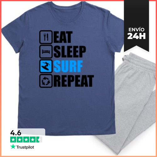 Pijama Comer Dormir Repetir Surf LaTostadora - latostadora.com - Modalova
