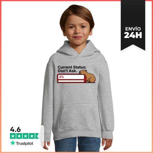 Sudadera Para Niños Con Capucha Capibara Batería Vacía - latostadora.com - Modalova