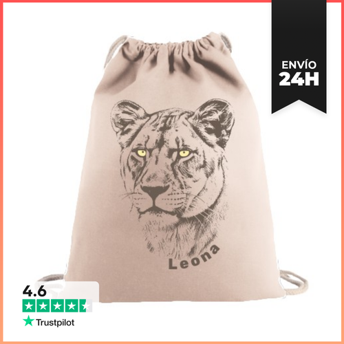 Mochila Saco Con Cuerdas Leona Con Palabra LaTostadora - latostadora.com - Modalova