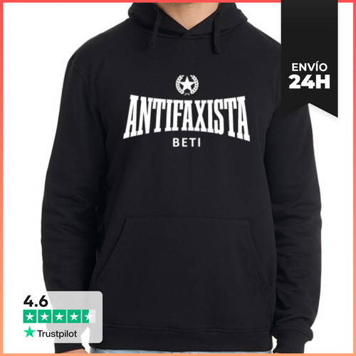 Sudadera Unisex Con Capucha Sudadera Negra H - Antifaxista Beti - latostadora.com - Modalova