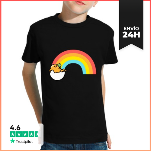 Camiseta Clásica Para Niños Gudetama Olla De Oro Arcoiris San - latostadora.com - Modalova