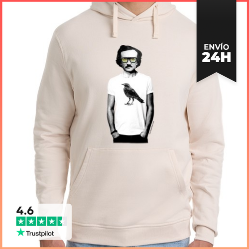 Sudadera Unisex Con Capucha Edgar Allan Poe, Mola LaTostadora - latostadora.com - Modalova