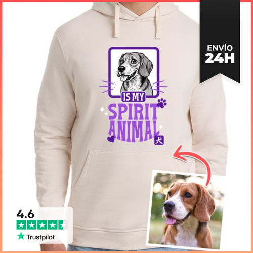 Sudadera Unisex Con Capucha Efecto Manga Sudadera Dog Is My - latostadora.com - Modalova