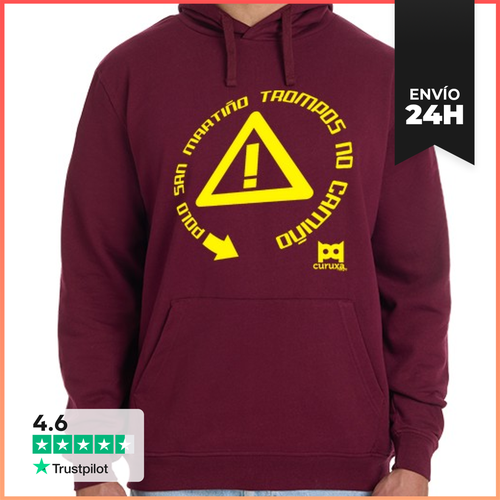 Sudadera Unisex Con Capucha Trompos No Camiño (amarillo) - latostadora.com - Modalova