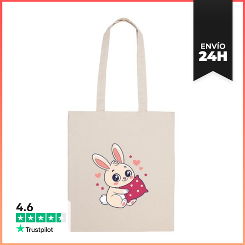 Bolsa De Tela Conejo Abrazable Corazón Amor LaTostadora - latostadora.com - Modalova