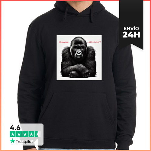 Sudadera Unisex Con Capucha GORILLA Seriously LaTostadora - latostadora.com - Modalova