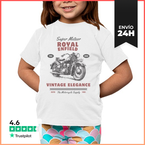 Camiseta Clásica Para Niños Royal Enfield Super Meteor 1981 - latostadora.com - Modalova