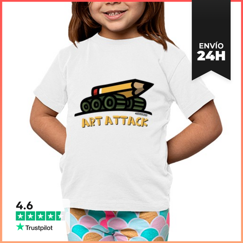 Camiseta Clásica Para Niños ART ATTACK-RESTO LaTostadora - latostadora.com - Modalova