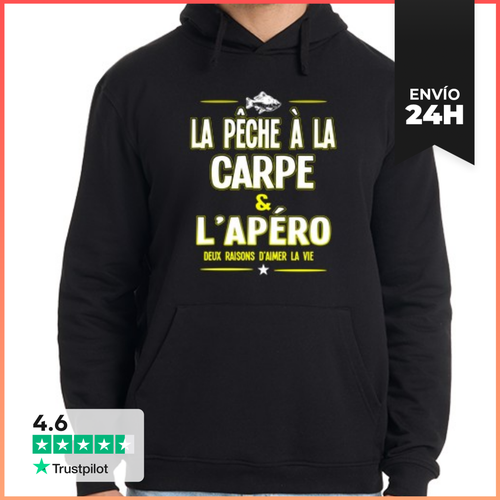 Sudadera Unisex Con Capucha Pesca De La Carpa Y Aperitivo - latostadora.com - Modalova