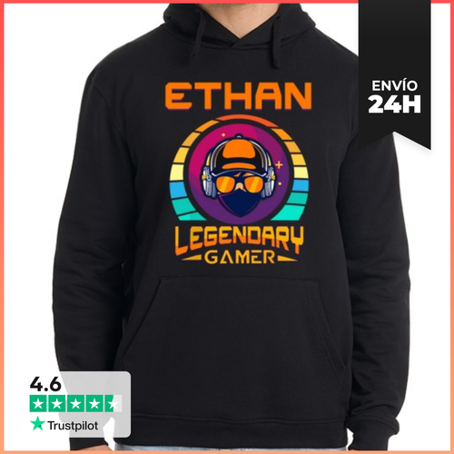 Sudadera Unisex Con Capucha Ethan Legendario Gamer Personalizado - latostadora.com - Modalova