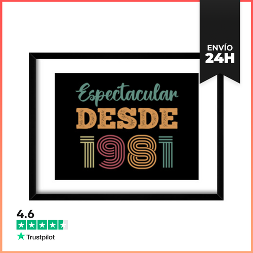 Cuadro Con Marco Horizontal ESPECTACULAR DESDE 1981 LaTostadora - latostadora.com - Modalova