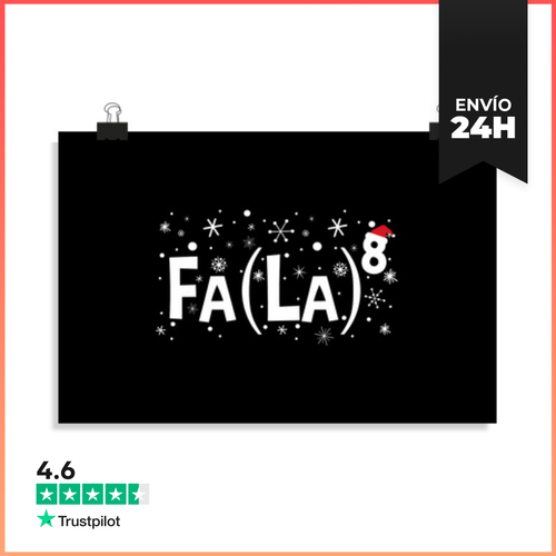 Póster Horizontal Fa La 8 Profesora De Matemáticas Navidad Fa La - latostadora.com - Modalova