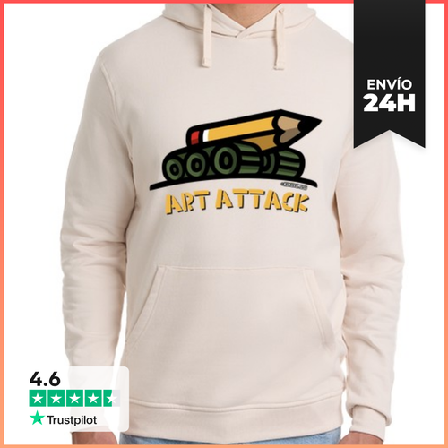 Sudadera Unisex Con Capucha ART ATTACK-RESTO LaTostadora - latostadora.com - Modalova