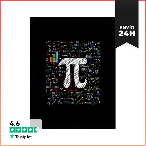 Cuadro Con Marco Vertical Día De Pi Ecuación Matemática Maestro - latostadora.com - Modalova