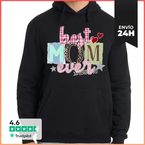 Sudadera Unisex Con Capucha BEST MOM EVER COLLAGE LaTostadora - latostadora.com - Modalova