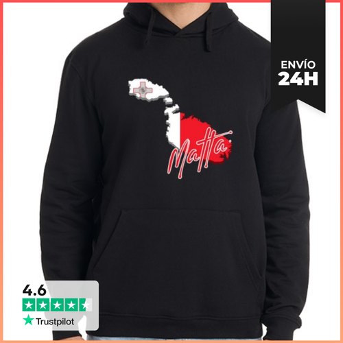 Sudadera Unisex Con Capucha Bandera De Malta, Mapa De Malta - latostadora.com - Modalova