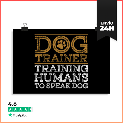 Póster Horizontal Entrenador De Perros Divertido Para Hombres - latostadora.com - Modalova