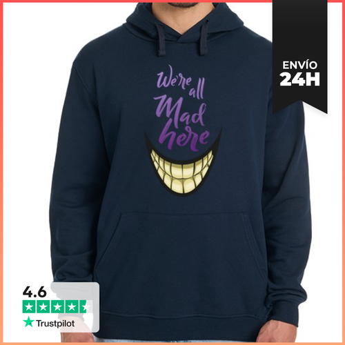 Sudadera Unisex Con Capucha We Are All Mad Here LaTostadora - latostadora.com - Modalova