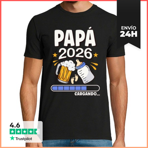 Camiseta Hombre Clásica Papa 2026 Cargando Anuncio Divertido - latostadora.com - Modalova