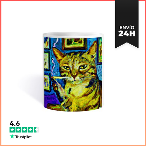 Taza Diseño Gato Fumando LaTostadora - latostadora.com - Modalova