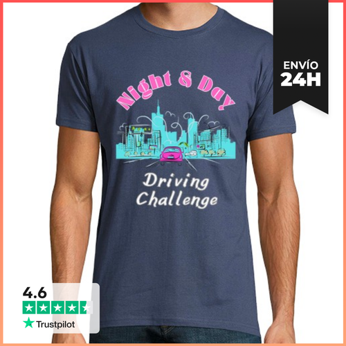 Camiseta Hombre Clásica Desafío De Conducción Día Y Noche - latostadora.com - Modalova