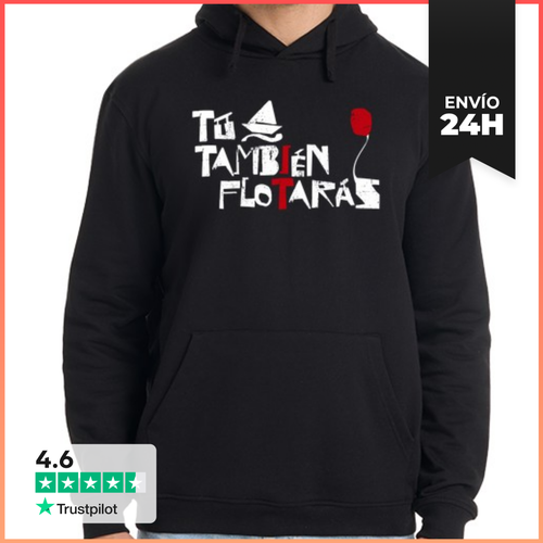 Sudadera Unisex Con Capucha IT Tu También Flotarás LaTostadora - latostadora.com - Modalova