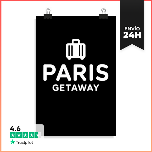 Póster Vertical Escapada A París Viaje Francia Torre Eiffel - latostadora.com - Modalova