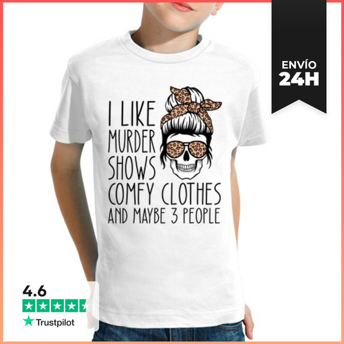 Camiseta Clásica Para Niños Me Gustan Los Programas De Asesinatos - latostadora.com - Modalova