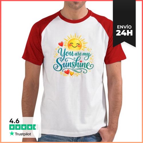 Camiseta Hombre, Estilo Béisbol Eres Mi Rayo De Sol LaTostadora - latostadora.com - Modalova